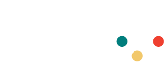 Opus white logo with teal, yellow, and orange dots